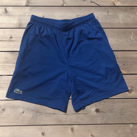 lacoste shorts blue